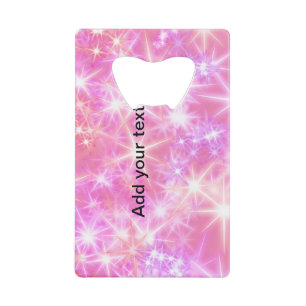 Simple red pink glittersparkle stars add your text