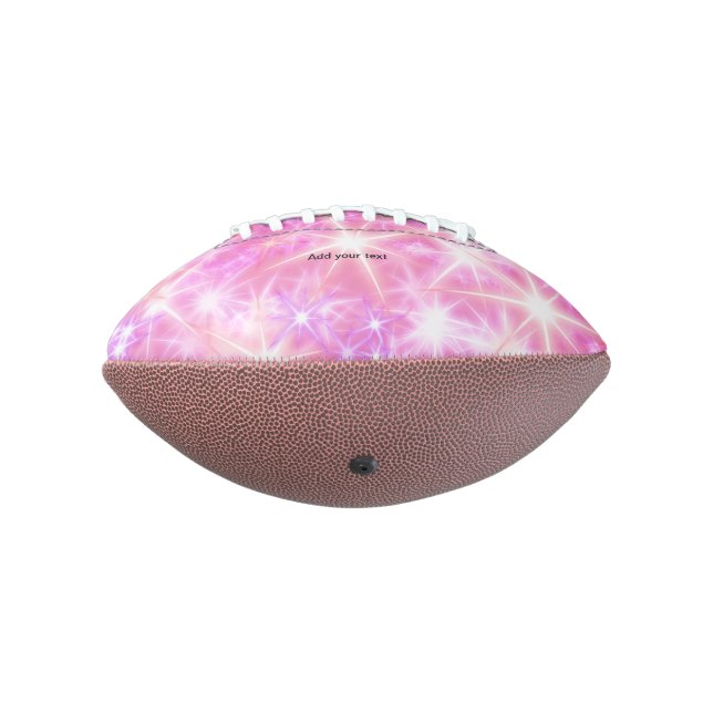 Simple red pink glittersparkle stars add your text american football (Rotated 270)