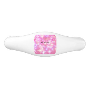 Simple red pink glittersparkle stars add your text ceramic drawer pull