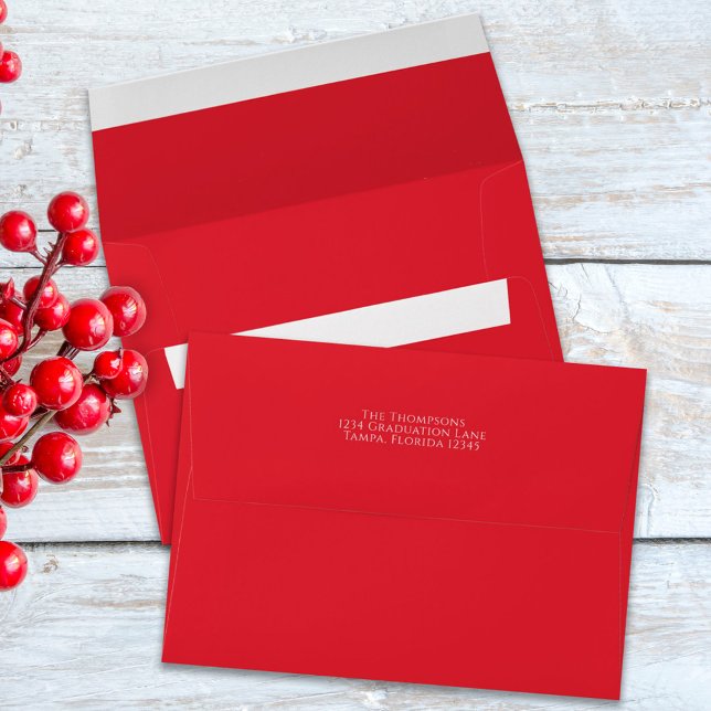 Simple Red Return Address Minimalist Envelope (Creator Uploaded)