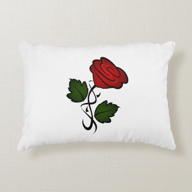 Simple Red Roses Decorative Cushion (Front)