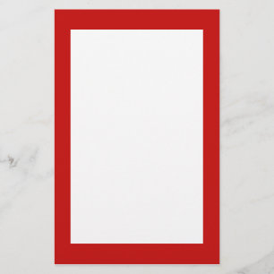 simple red stationery