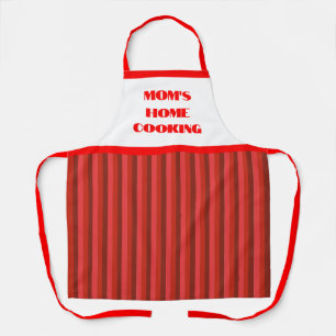 Simple Red Stripe Mum's Home Cooking Apron