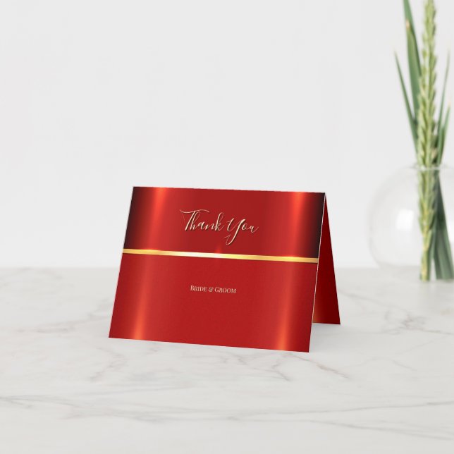 Simple Red Thank You Card (Front)