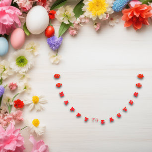 Simple Red Typography Happy Easter   Bunting
