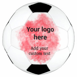 Simple red watercolor add your logo custom text mi football