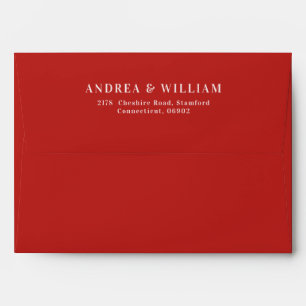 Simple Red Wedding Envelope