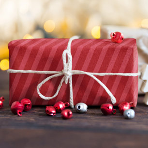 Simple Red Whimsical Cute Classic Striped Pattern Tissue Paper