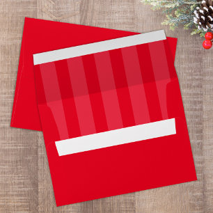 Simple Red Whimsical Holiday Return Address Envelope