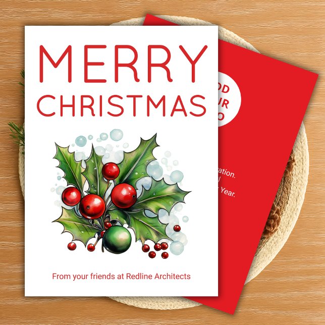 Simple Red & White Company Card (Creator Uploaded)