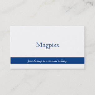 Simple Red, White, Navy Stripe Business Cards