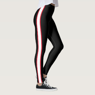 Simple Red/White Stripe Leggings