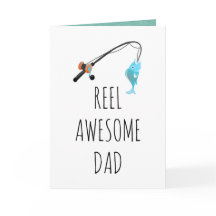 Simple Reel Fishing Fathers Day Photo Greeting