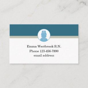 Simple Registered Nurse Contact Business Card