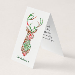 Simple Reindeer Christmas Holiday Greetings Card
