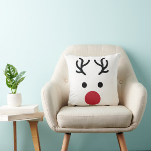 Simple, Reindeer Winter Home Decor Throw Pillow