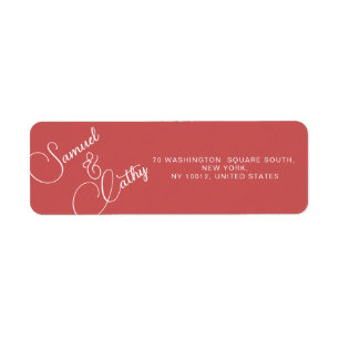 Simple Replace Name & Address Return Address Label