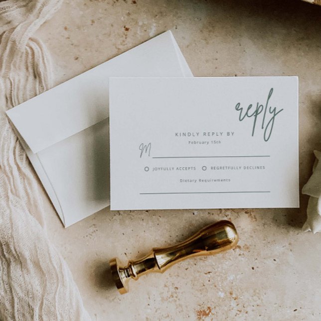 Simple Reply Wedding Invitation Enclosure Card (Creator Uploaded)
