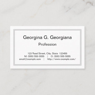 Simple, Respectable Professional Business Card