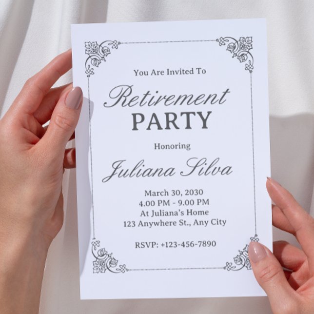 Simple Retirement Celebration Invitation (Creator Uploaded)