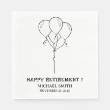 Simple Retirement Party Napkins
