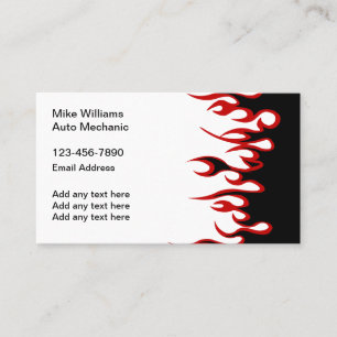 Simple Retro Automotive Business Cards