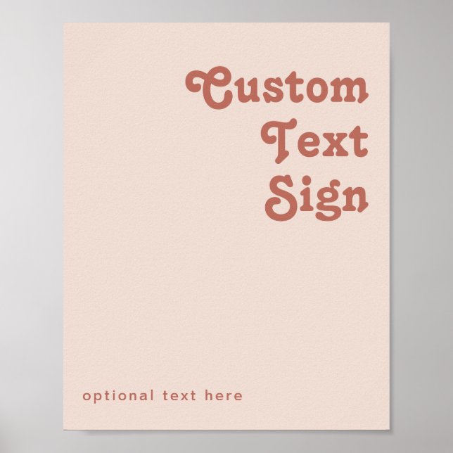 Simple Retro | Blush Pink Cards and Gifts Custom Poster (Front)