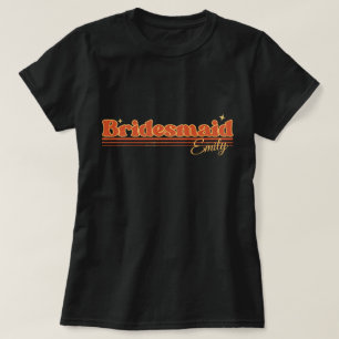 simple Retro bridesmaid typography  T-Shirt