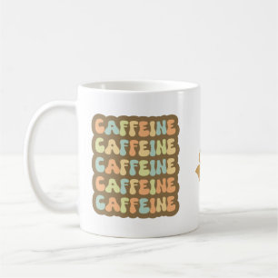 Simple Retro Caffeine Groovy Colour Vintage Golden Coffee Mug