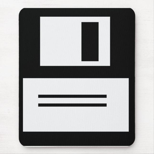 Simple Retro Floppy Disc Mousepad (Front)