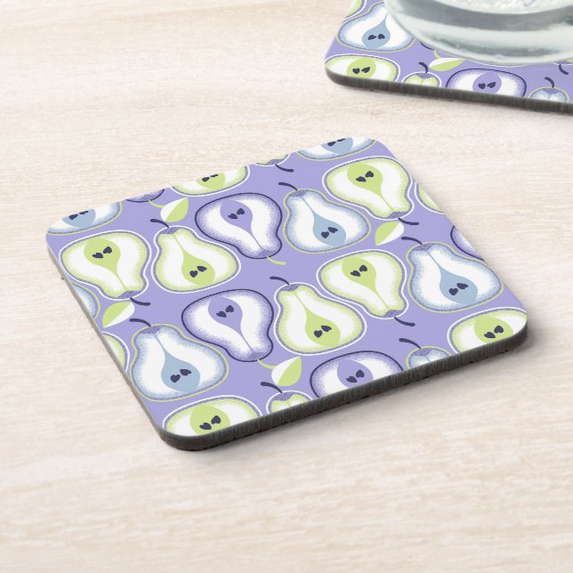 Simple retro pears coaster (Left Side)