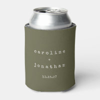 Simple Retro Typewriter Custom Wedding Moss Green