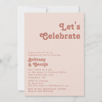 Simple Retro Vibes | Blush Pink Let's Celebrate