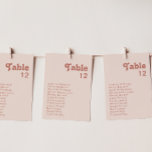 Simple Retro Vibes | Blush Pink Table Number Chart<br><div class="desc">This simple retro vibes | blush pink table number chart is perfect for your classic funky vintage earth tones wedding. The design features a minimalist hippie rustic boho font. The neutral southwest desert colour palette and earthy bohemian mid-century lettering combine for a perfect, minimal modern western destination design. Feel free...</div>