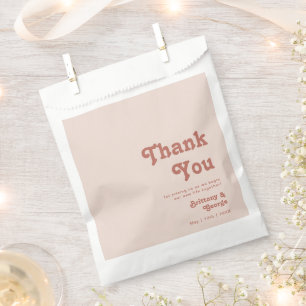 Simple Retro Vibes   Blush Pink Thank You Favour Bags