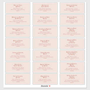 Simple Retro Vibes   Blush Wedding Guest Address