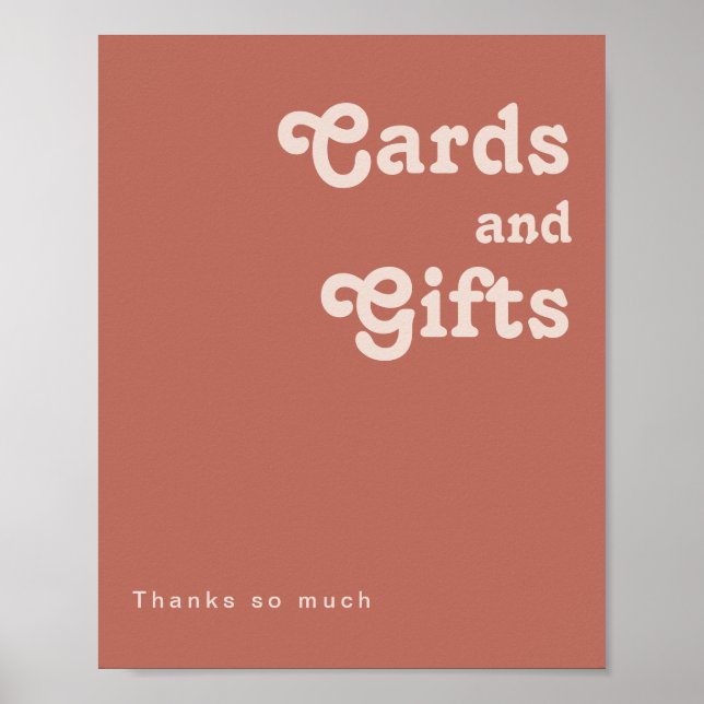 Simple Retro Vibes | Old Rose Cards and Gifts Poster (Front)