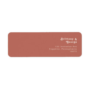 Simple Retro Vibes   Old Rose Return Address