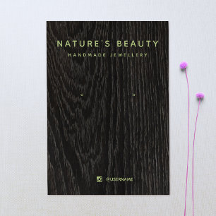 Simple Retro Wood Earring Jewelry Display Card