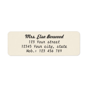 Simple Return Address