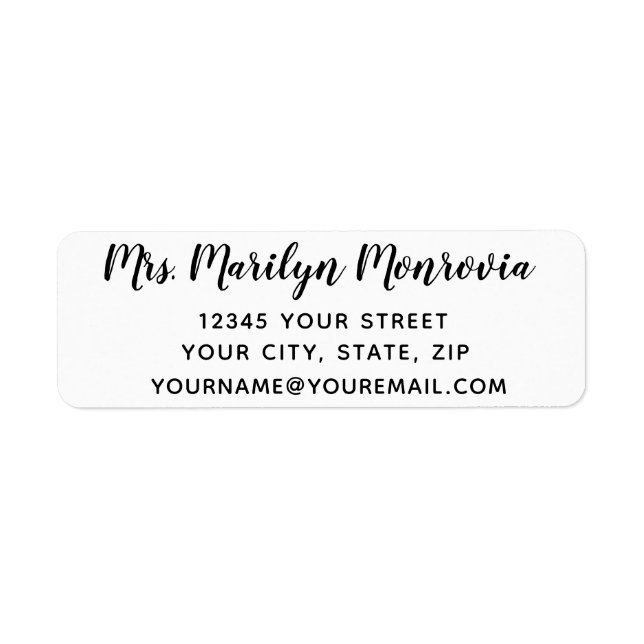 Simple Return Address (Front)