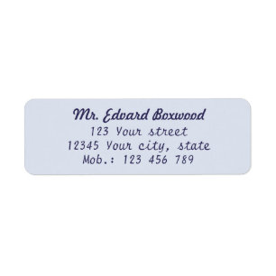 Simple Return Address Blue