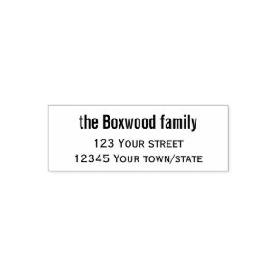 Simple Return Address Family Self-inking Stamp