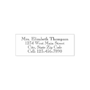 Simple Return Address Label Self-inking Stamp