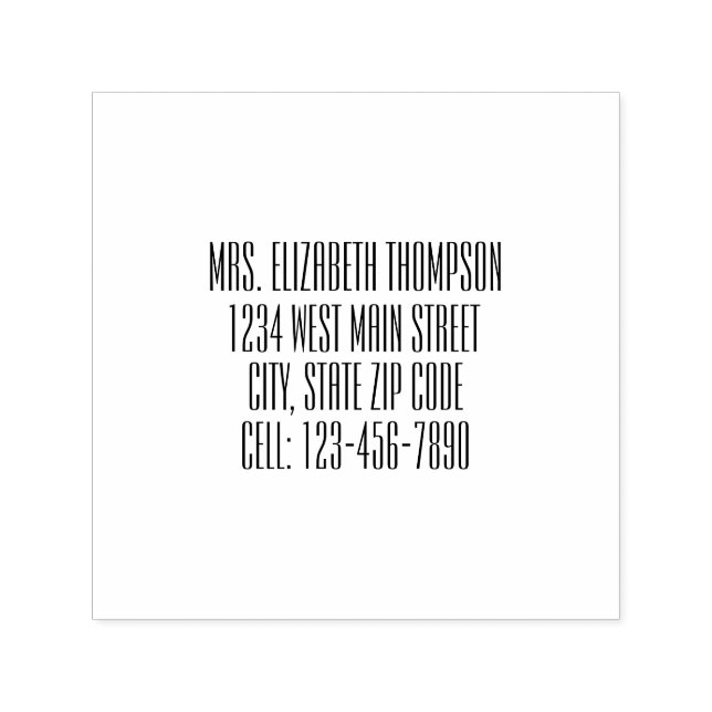 Simple Return Address Label Self-inking Stamp (Design)