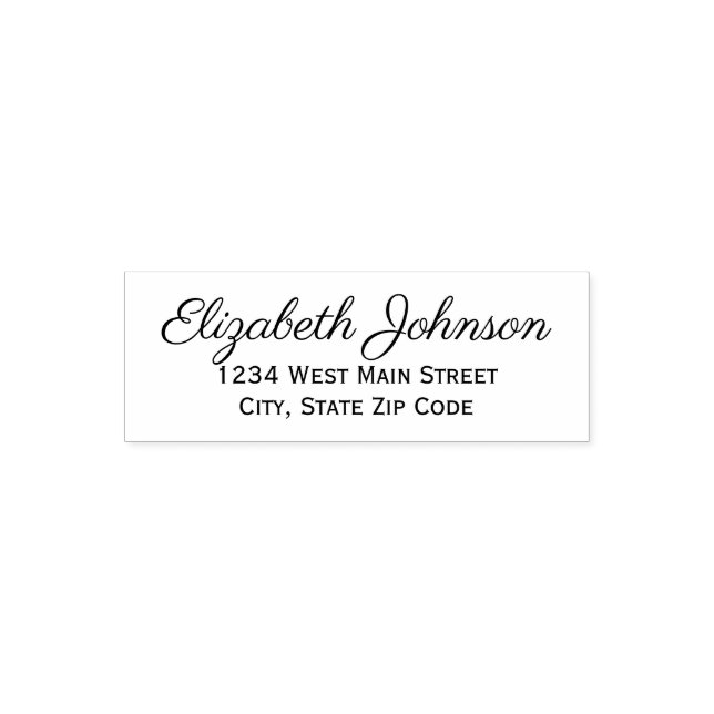 Simple Return Address Label Self-inking Stamp (Design)