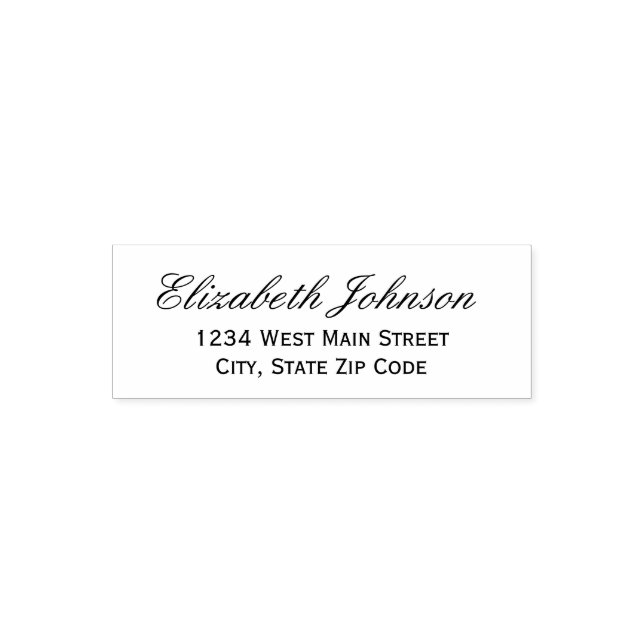 Simple Return Address Label Self-inking Stamp (Design)