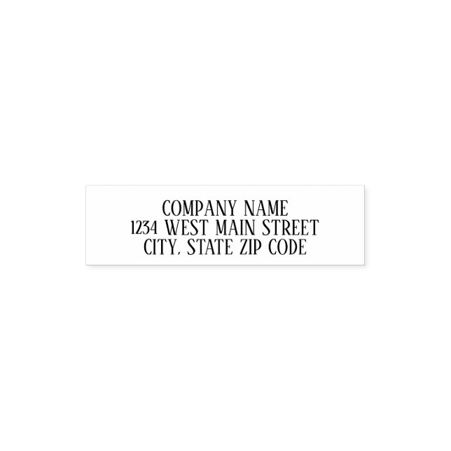 Simple Return Address Label Self-inking Stamp (Design)