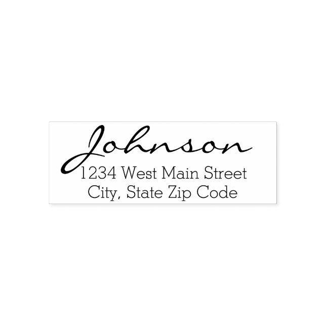 Simple Return Address Label Self-inking Stamp (Design)