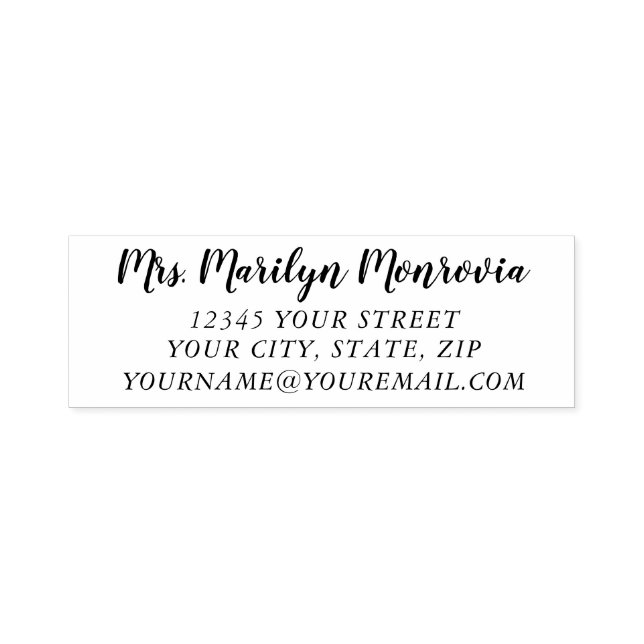 Simple Return Address Plain Self-inking Stamp (Design)